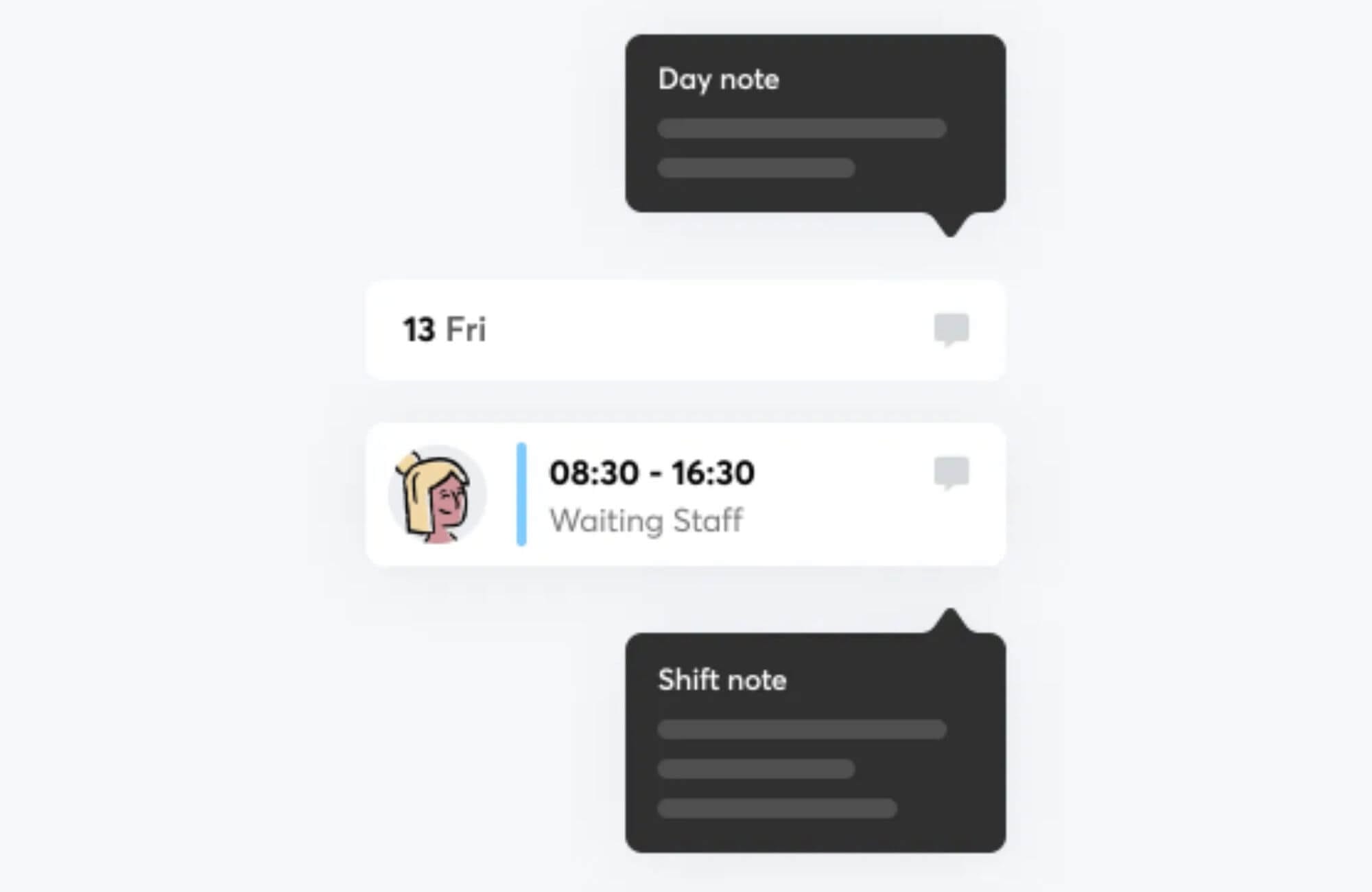 Creating a day note in the RotaCloud web app
